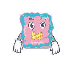 Intestine cartoon character style having strange silent face