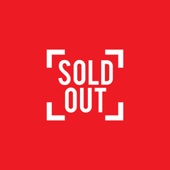 Sold out emblem logo design template
