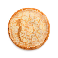 Crepes, thin pancakes isolated on white background