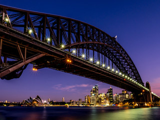 Sydney Harbour Bridge at night 