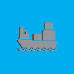 Naklejka premium SHIP ICON , BOAT ICON VECTOR