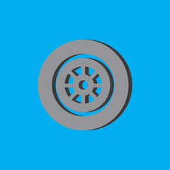 WHEEL ICON , TYRE ICON VECTOR
