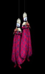 Hand Made Colourful Rajasthani (Indian) Puppet - Isolated