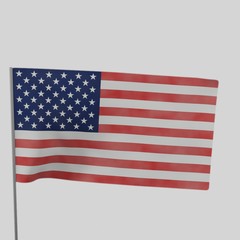 American Flag In The Wind