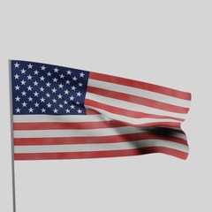American Flag In The Wind