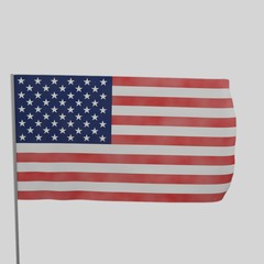 American Flag In The Wind