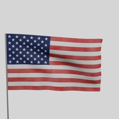 Obraz premium American Flag In The Wind