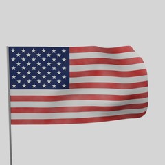 American Flag In The Wind