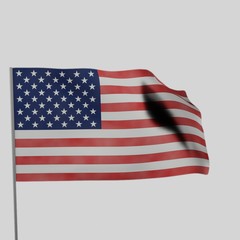 Obraz premium American Flag In The Wind
