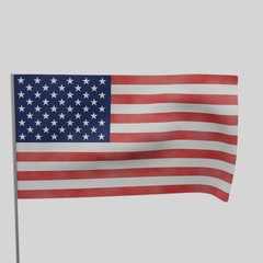 American Flag In The Wind