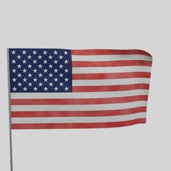 American Flag In The Wind