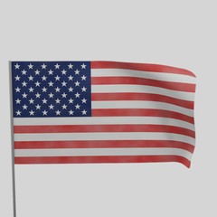 American Flag In The Wind