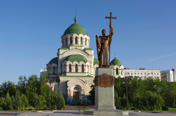 Fototapeta na wymiar Russia, Astrakhan, 06.16.19. St. Vladimir's Cathedral.