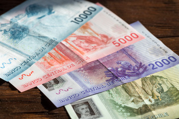 Money from Chile, Various banknotes all pesos