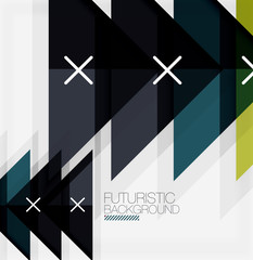 Abstract background, geometric business multicolored paper infographic - triangle frames for text, icons or graphics on light background with copyspace. Vector Illustration For Wallpaper, Banner
