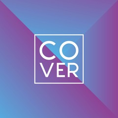 Cover Design with geometric shape and gradient color