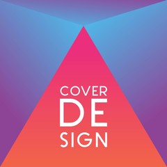 Cover Design with geometric shape and gradient color
