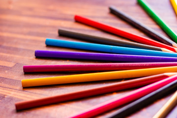 Color pencils isolated 