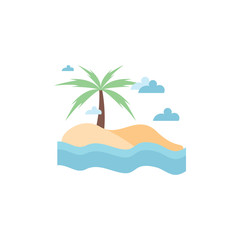 Beach graphic design template vector isolated