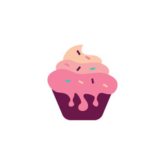 Cupcake graphic design template vector isolated