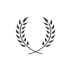 Laurel graphic design template vector isolated