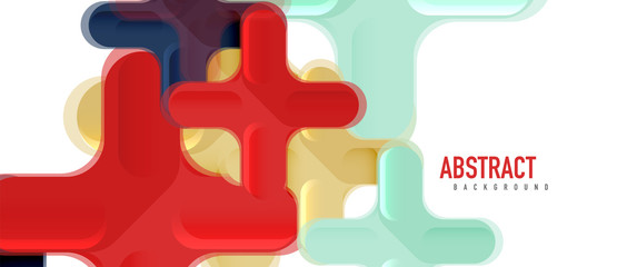 Glossy multicolored plastic style cross composition, x shape design, techno geometric modern abstract background. Trendy abstract layout template