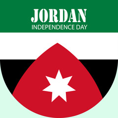 Vector  illustration of a background a poster for Jordan Independence Day.