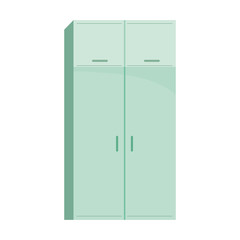 furniture of wardrobe wooden cupboard isolated icon design
