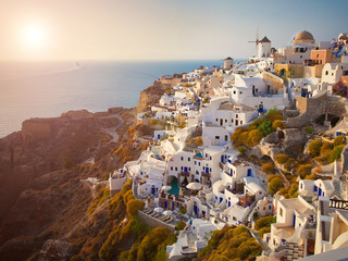 One of the most romantic sunsets in the world. The Island Of Santorini. Greece