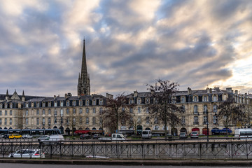 Street view in Bordeaux city, France