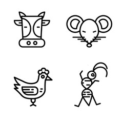 Animals icon set vector