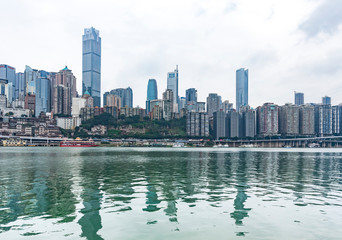 Fototapeta premium chongqing skyline at dusk