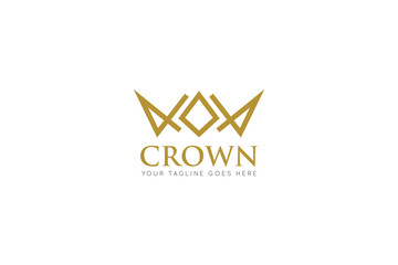 crown logo and royal icon vector illustration design template