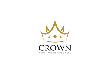 crown logo and royal icon vector illustration design template