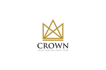 Fototapeta premium crown logo and royal icon vector illustration design template