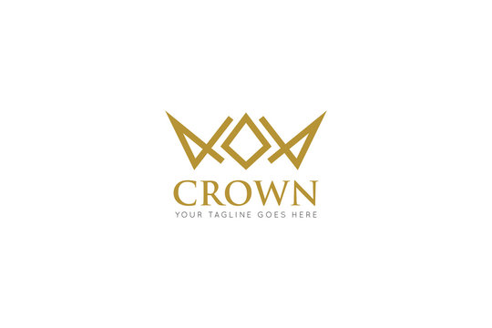 crown logo and royal icon vector illustration design template