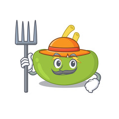 Spleen mascot design working as a Farmer wearing a hat
