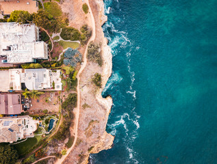 Aerial view of La Jolla coastline in San Diego
