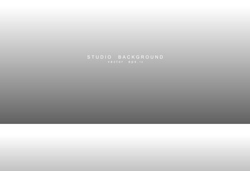 White grey gradient studio room background. Vector EPS 10