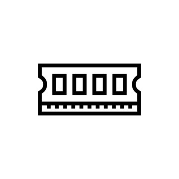black ram memory module icon clip art preview