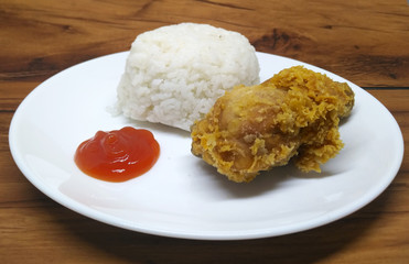fried chicken on a white background