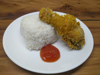fried chicken on a white background
