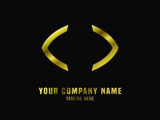 Abstract Logo Vector Gradient Gold