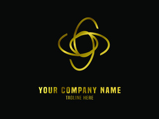 Abstract Logo Vector Gradient Gold