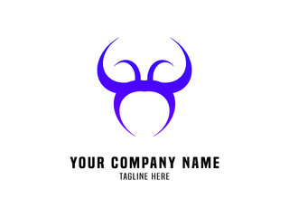 Abstract Logo Vector Gradient Blue