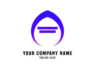 Abstract Logo Vector Gradient Blue