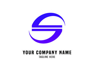 Abstract Logo Vector Gradient Blue