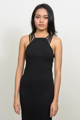 Obraz premium Portrait of young beautiful Asian businesswoman looking at camera