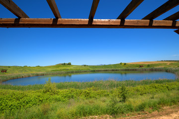 lakes created by meteorite fall ,Twin lakes Zerelia or Zirelia are two circular lakes, located 4 km southwest of the city of Almyros in Greece, at an altitude of 130 meters from the sea. 
