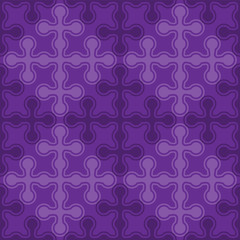 Cotton fabric seamless abstract pattern with crosses and circles on a purple background. Vector image